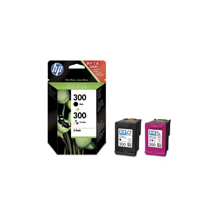 HP 300 black & color ink (sampack)