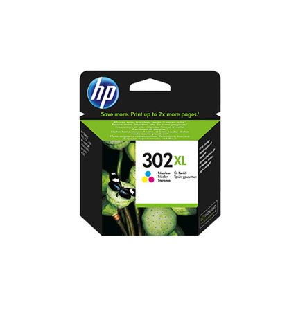 HP 302 XL color ink cartridge, blistered