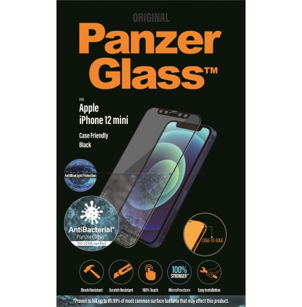 PanzerGlass iPhone 12 mini (CF) Anti-Bluelight (AB), Black