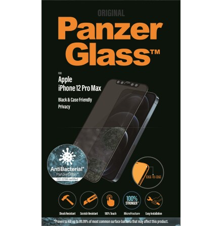 PanzerGlass iPhone 12 Pro Max (CF) Privacy, Black (AB)