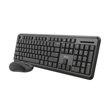 Trust Ody Wireless Keyboard & Mouse, Black (Nordic)