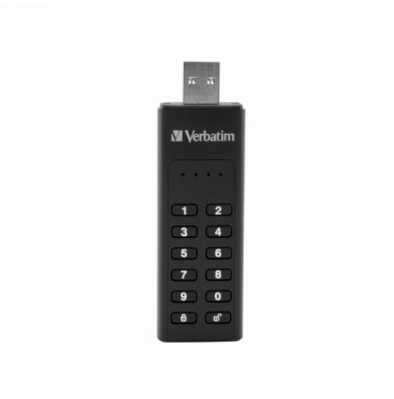 USB 3.0 Keypad Secure Drive 64GB, Black (USB-A)